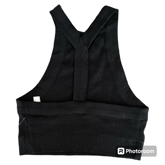 OB1227159 Intimately by Free People Catch Up black y-back brami XS NEW NWT - Picture 5 of 5